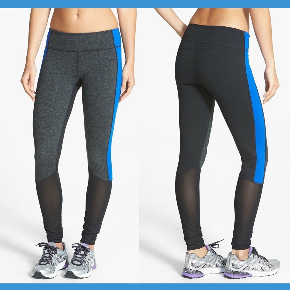 NWT Zella Live In - Triple Blocked Leggings in Grey/Black/Blue [SZ Small ]‎
